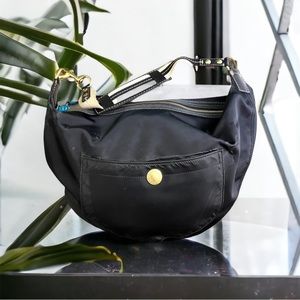 COACH BLACK SATEEN HAMPTON PURSE BAG Y2k VINTAGE